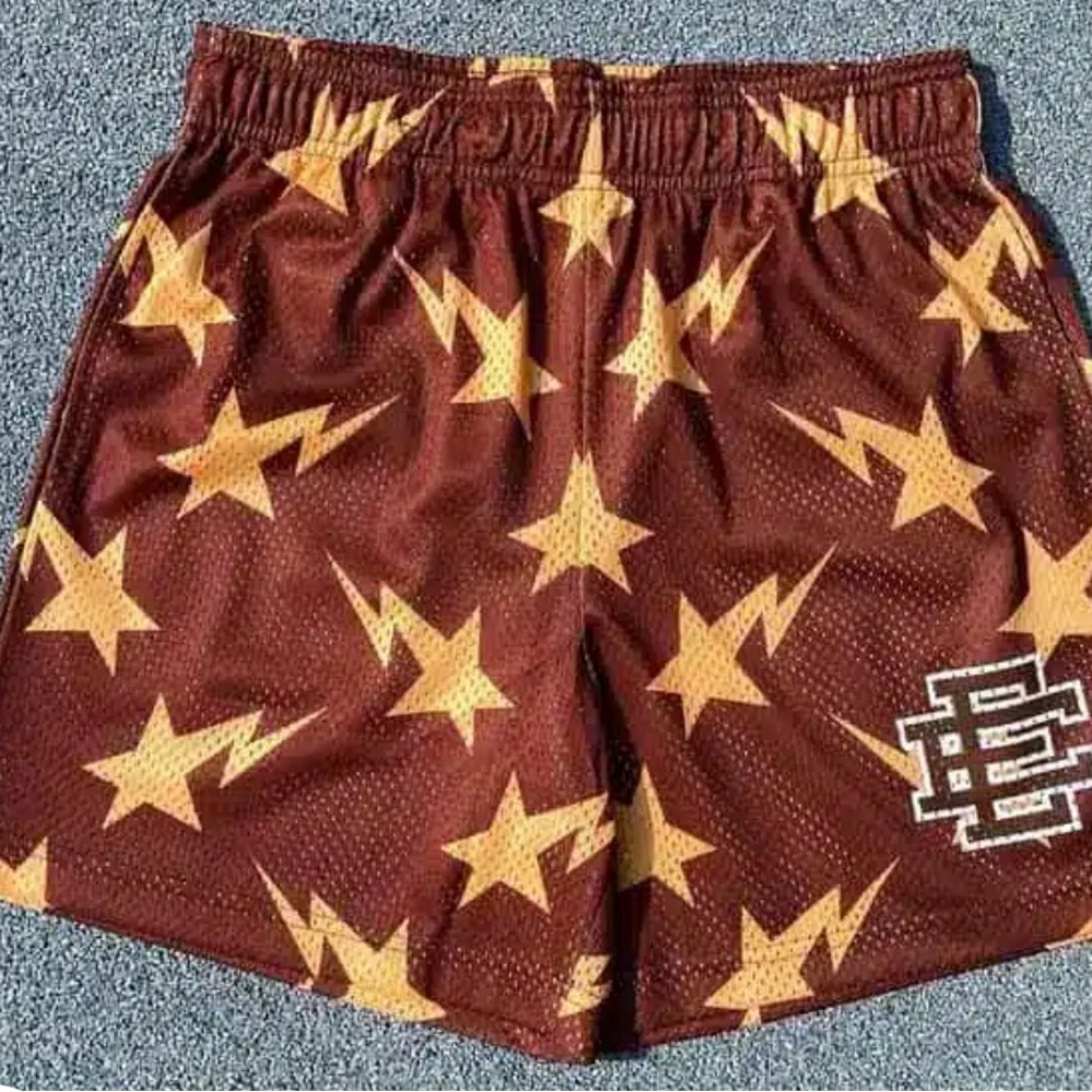 BAPE x Eric Emanuel Netted Shorts - Brown/Tan